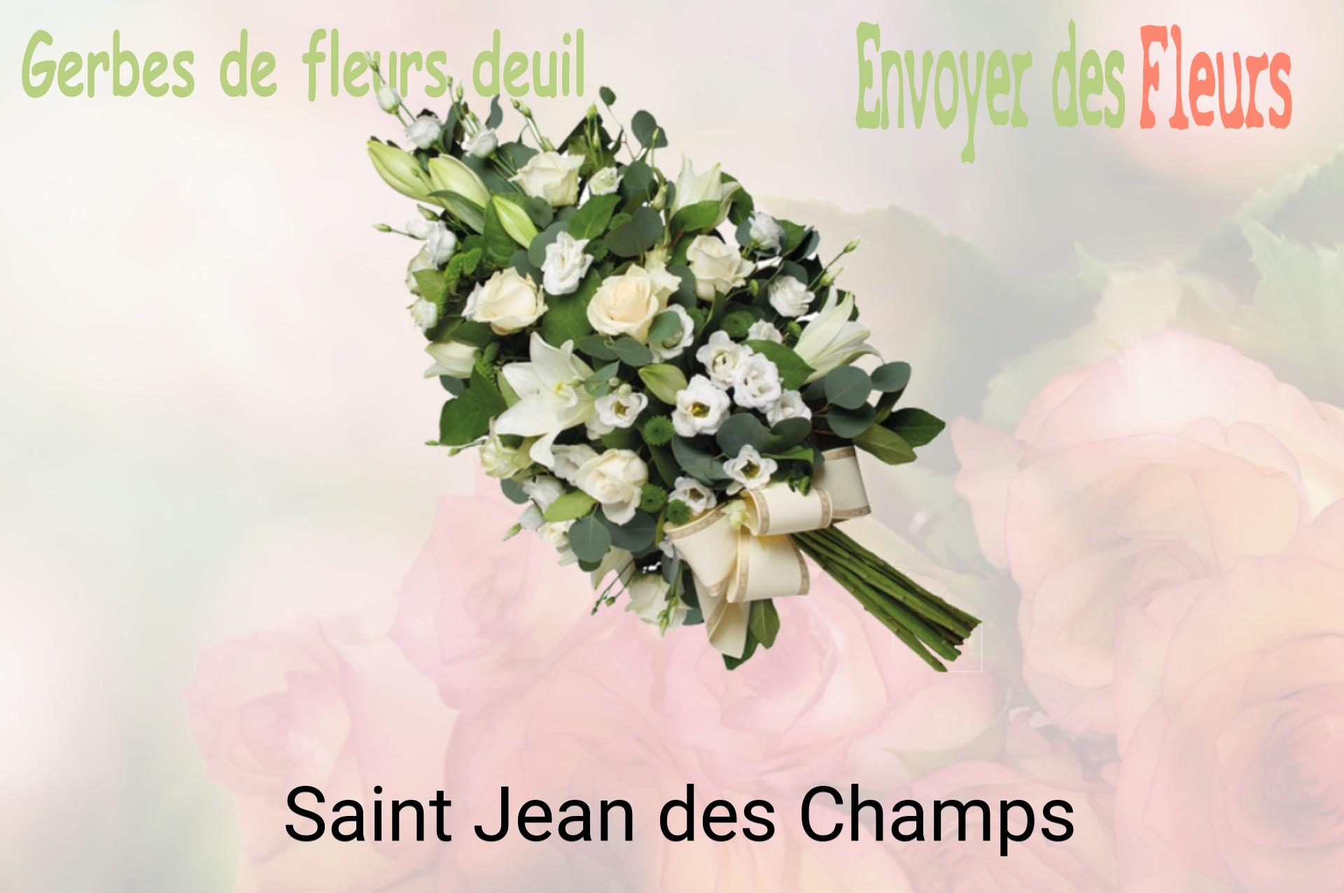 Gerbe de fleurs de deuil livrée à Saint-Jean-des-Champs